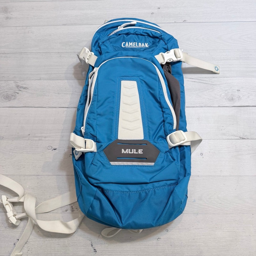Camelbak mule blue white grey hydration backpack